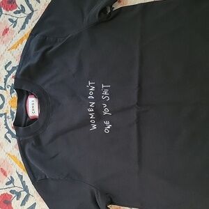 URBAN OUTFITTERS SHIRT WOMEN DON'T OWE YOU SHIT....